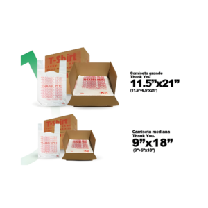 Bolsa camiseta impresa (caja)