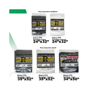 Bolsa plastica Guardian paq. clear 35x52